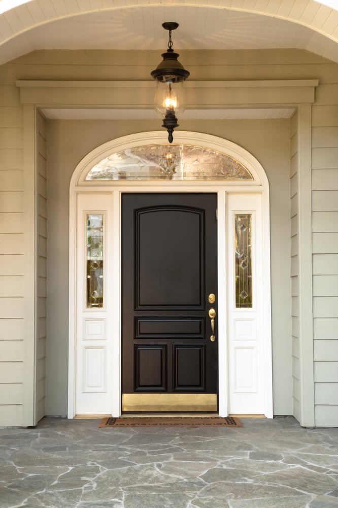 Front Doorway with stone flooring,